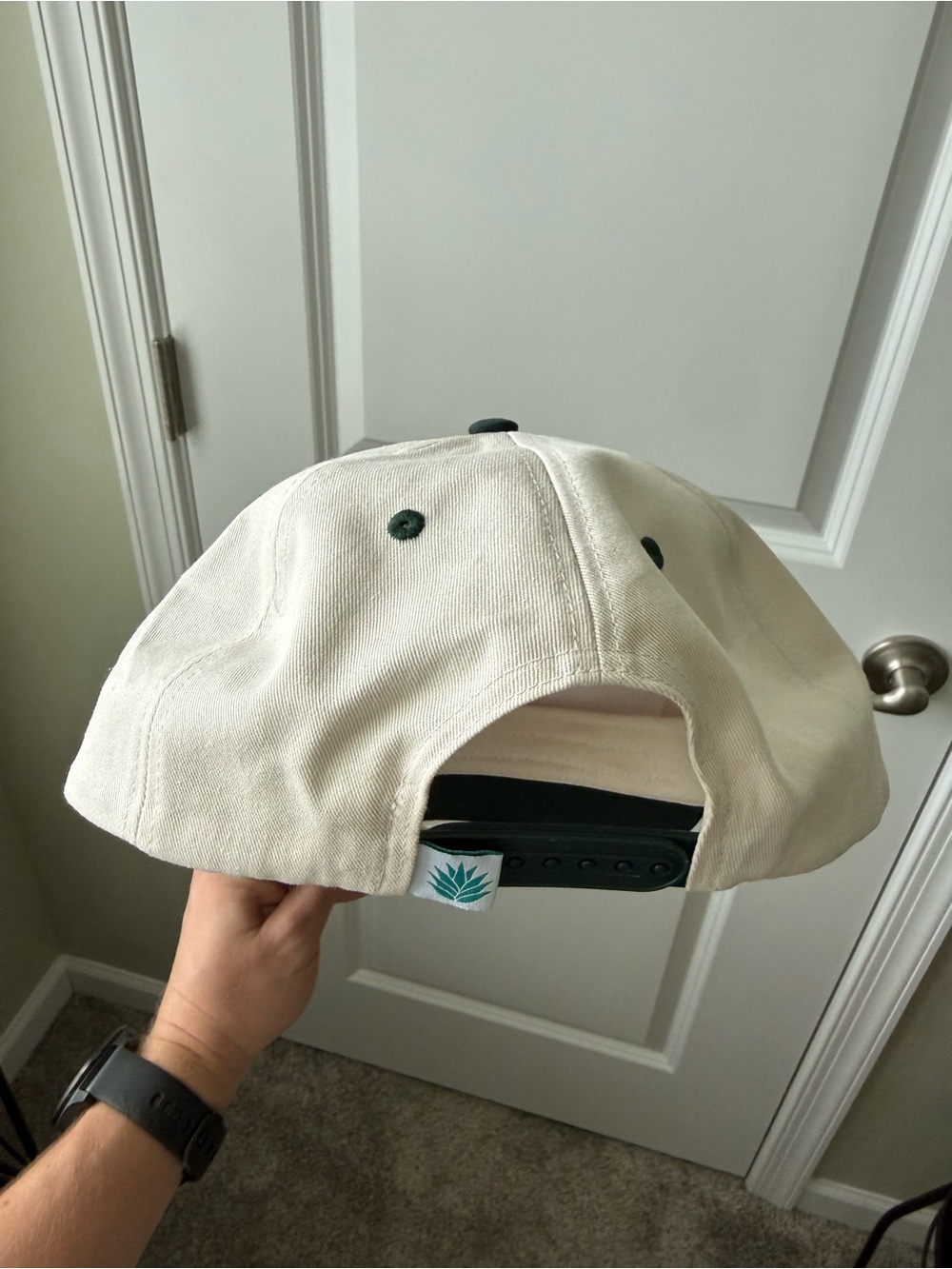 Leroy Brown Two-Tone Fishing Cap - Cream & Dark Green - Picture 6 of 6